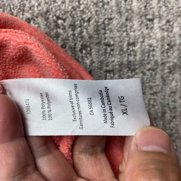 O'Neill Scuba Hoodie Sweater Women Extra Large XL Orange Full Zip Activewear - Picture 9 of 12